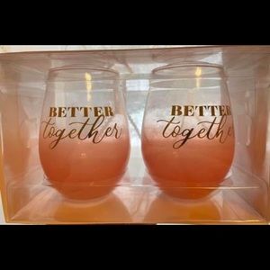 Stemless wineglasses